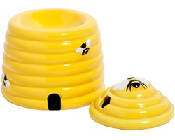 Geurbrander - Oliebrander - Waxbrander met deksel Bijenkorf keramiek