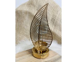 Geurbrander Palmblad | Palm | Waxmelts | Waxmelt brander | Waxinelichthouder | Woonaccessoires | Woonaccessoire | Decoratief | Deco | Decoratie | Sfeer | Interieur | Wonen | Woon | Woning | Inrichting | Woninginrichting | Goud | Goudkleurig | Vrouwen