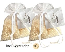 Geurparels 2x 'Boles d'olor Angels Charm' - Inclusief verzenden - Engelen - Geurkorrels - Geurzakje - Geurbuiltjes - Geurbuiltje - Geurverfrisser - Luchtverfrisser - Verfrisser - Parfum - Frisse geur - Hanger - Kledingkast - Kleding - Kast - Créme