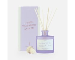 Geurstokjes 'I think you're pretty awesome' - Parfum - De Beste Mama - Omdat je het verdient - De Liefste Mama - Cadeauset - Moederdag - Geschenk - Cadeau - Zen - Zelfliefde - Moment van Rust - Me-time - Badkamer - Geschenk - Set - Cadeau