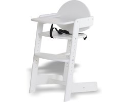 Geuther Filou Houten Kinderstoel, Kinderzetel - Baby Eetstoel voor aan Tafel - Kinderstoeltje voor peuter - 3-punts gordels - Hoge babystoel - Wit