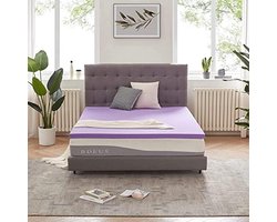 Geventileerde 1,5 Inch Gel Memory Foam Matrastopper - Zachte Bed Topper voor Queen Size