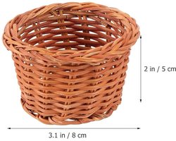 Gevlochten mand - schattige woonaccessoire - 1 stuk - duurzaam materiaal