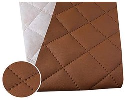 Gevoerd meubeltextiel van fauxleer - Bekledingstof (Bruin 814)
