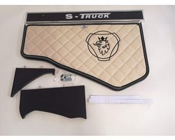 Gevoerde Middenconsole Tafel voor Vrachtwagen SCANIA S/R (2017+) - Beige Kunstleer