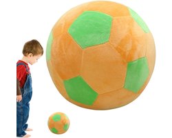 Gevuld Voetbal Kussen - Pluche Bal Decoratie - Kinderkamer Aankleden - Zacht En Knuffelbaar - 30cm Diameter - Zwart Wit