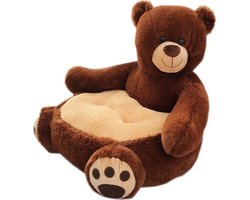 Gevulde dierenbank stoel voor kinderen- Kinderstoel -Kraamcadeau -Kindersofa -Peuterstoeltje -schattig-donker bear