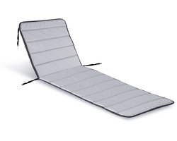 Gewatteerd schuim ligbedkussen 190x60 cm donkergrijs