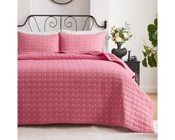 Gewatteerde bedsprei - Katoen - Kingsize - Set van 3 - Diverse kleuren