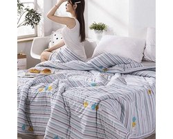 Gewatteerde Bedspreid of Dekentje - Diverse Maten & Moderne Strepen - Zacht en Licht Dekbed