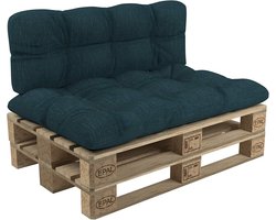 Gewatteerde Kussenset voor Europallet Bank Buiten en Binnen Donkergroen
