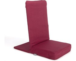 Gewatteerde Vloerstoel met Extra Dik Zitkussen - Meditatiestoel in Wijnrood