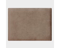 Gewatteerde Wandpanelen - Hoofsteun Wandkussen - Comfort Creëren - Wasbaar Fluweel - 40 x 30 cm - Taupe