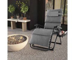 Gewatteerde Zero Gravity-stoel, meerkleurig grijs