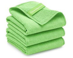 Geweldigschoon Schoonmaakdoeken - 40x40cm - 3 stuks - Microvezeldoeken - Groen