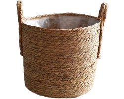 Geweven Binnenplantenmand van Zeegras - Groot Decoratief Opbergmand voor Potten en Wasmand