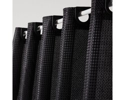 Geweven douchegordijn met haken effen UTILITY