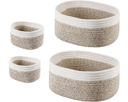 Geweven katoenen touw opbergmanden - opbergmand luiertafel organizer - kinderkamer woonkamer badkamer tafel decoratie