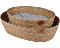 Geweven manden, set van 2, waterhyacint