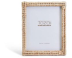 Geweven Rotan Fotolijst 5" x 7" - Elegant en Natuurgetrouwe Afwerking