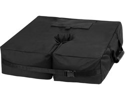 Gewichtzak - Zonneschermvoet - 900D Polyester - Ø 76-88 mm - Parasolvoeten - Paviljoengewichten - Parasolvoet Vulbaar met Zand - Parasol Voetgewicht Zak - Zandzakken - 46*46*15 cm - Voor het verstevigen van je zonnescherm - Zwart