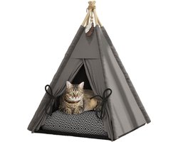 Gezellig huisdierenhuis, binnenkattentent voor kleine honden en katten, zacht gevoerd bed met antislipbodem - ideaal om te ontspannen