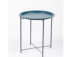 Gezellige ronde bijzettafel - Blauw