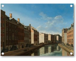Gezicht op de Gouden Bocht in de Herengracht - Tuinposter 70x50 - Wanddecoratie - Gerrit Berckheyde - Meesterwerken