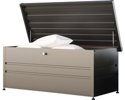 GFP PRIMEYARD® tuinbox 182x84x72 cm tuinkist kussenbox opberg kist metaal antraciet waterdicht