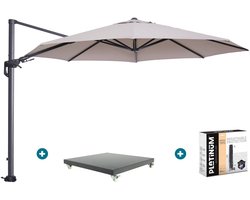 GI Hawaii zweefparasol 350 cm. - Sand - met Marbella voet en hoes