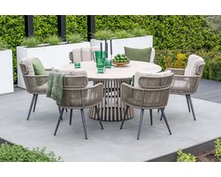 GI Linares/Trinxa Ø148 cm. (7-delig) - ronde tuinset
