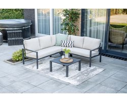 GI Springs aluminium loungeset - Carbon black