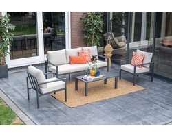 GI Springs aluminium stoel-bank loungeset - Carbon black