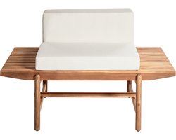 GIAVENO - Tuinbankje - Gebroken wit - 135 cm - Acaciahout