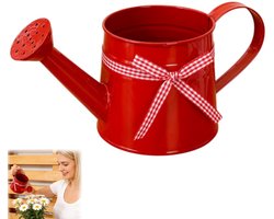 Gieter - Sproeikan - Bewateringsapparaat - Tuingieter - Woondecoratie - Tuinaccessoires - Geschikt voor thuis - Winkel - Bloemist - Rood - 12*10,5*11 cm - 1 liter