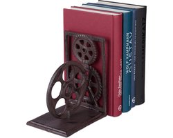 Gietijzeren boekensteun - Retro industriële stijl - 1 stuk - Bruin - Gietijzer - 16 x 13 x 10 cm