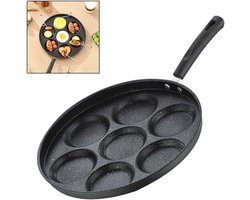 Gietijzeren Koekenpan Met 7 Gaten 20.5 Cm Voor Pannenkoeken Omeletten En Takoyaki Geschikt Voor Gas Inductie En Oven