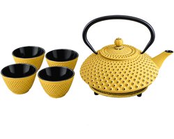 Gietijzeren theepot met zeef, kopjes en onderzetter TSUKO, 1,25 l