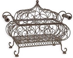 Gietijzeren Vierkante Opbergmand - Robuuste IJzeren Mand voor Decoratie en Organisatie in Huis