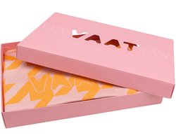 Gift set pied-de-poule oranje / roze