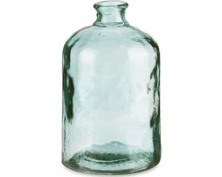 Giftdecor Bloemenvaas Primavera - transparant - gerecycled eco glas - 18 x 31 cm