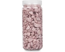 Giftdecor decoratie stenen/steentjes/kiezels - lichtroze - 10-20 mm steentjes - potje 700 gram - Aquarium en vazen vulling