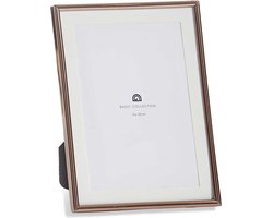 Giftdecor Fotolijstje voor 13 x 18 cm foto - koper - metaal - frame 15 x 20 cm - passe partout - staand/hangend