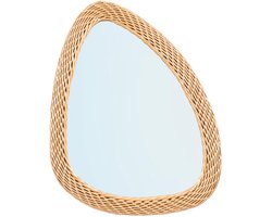 Giftdecor Spiegel Bali - rotan - organische vorm - 49 x 65 cm - wandspiegel