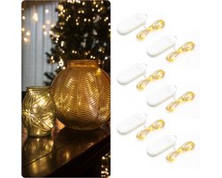 Giftmas Lichtsnoeren - 6x2M LED Verlichting - Lampjes - Warm Wit – 72 uur brandtijd – Kerstversiering voor Binnen en Buiten - Kerstverlichting