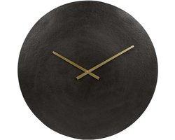 Gifts Amsterdam - klok rond Moon XL zwart aluminium 55,5cm