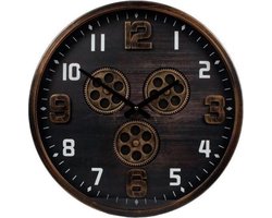Gifts Amsterdam Radarklok Bastin 46 cm - industriële klok - klok met tandwielen
