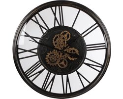 Gifts Amsterdam Radarklok Olaf 86 cm metaal oudzwart