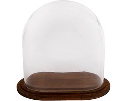 Gifts Amsterdam Stolp Ovaal 18 X 20 Cm Glas/hout Transparant