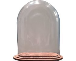 Gifts Amsterdam Stolp Ovaal 24 X 12,5 X 30 Cm Glas/houten